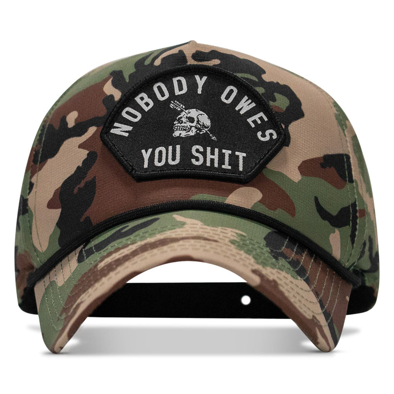 Load image into Gallery viewer, Nobody Owes You Shit Arched Patch Waterproof Weekender Snapback