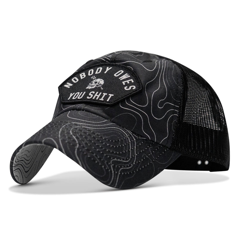 Load image into Gallery viewer, Nobody Owes You Shit Arched Patch Tactical Ripstop Mesh Snapback Hat