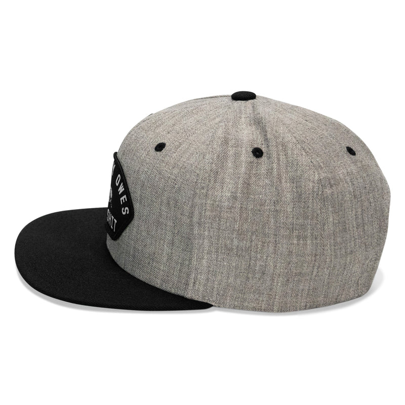 Load image into Gallery viewer, Nobody Owes You Shit Arched Patch Flatbill SnapBack Hat