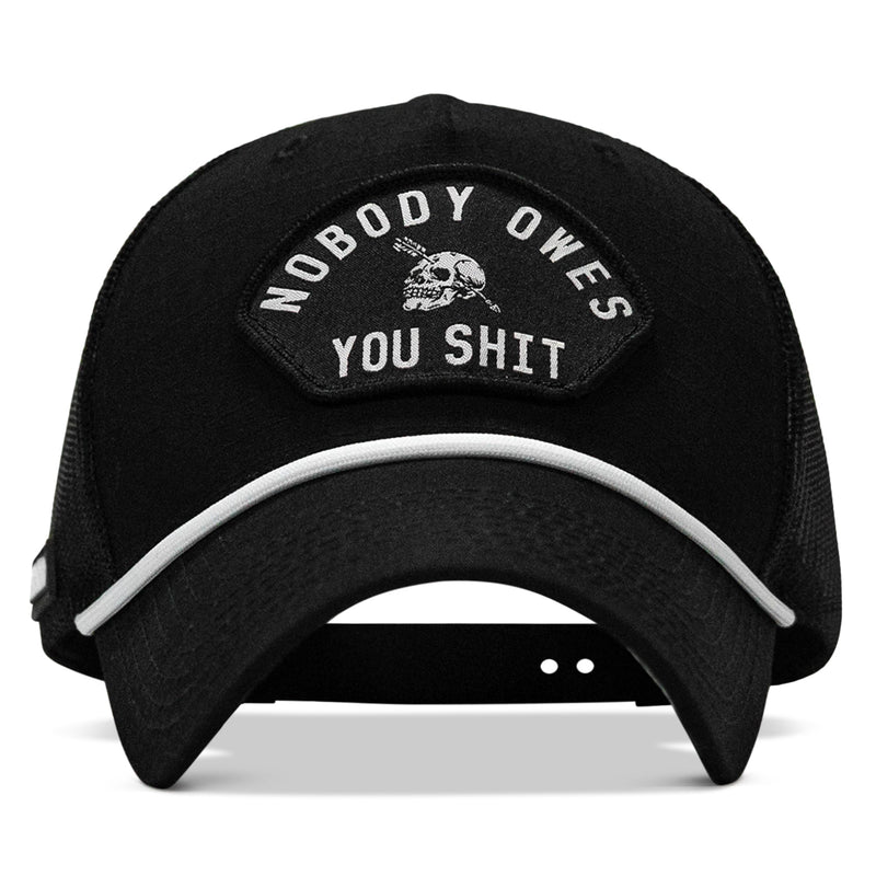 Load image into Gallery viewer, Nobody Owes You Shit Patch Rope Snapback Hat