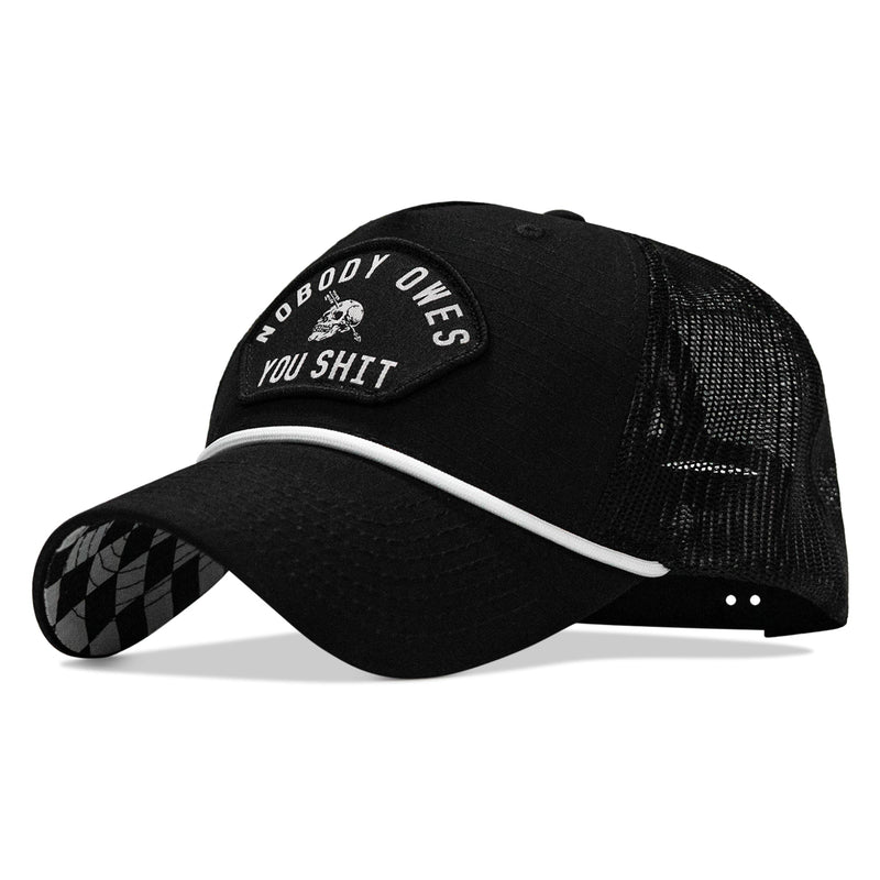 Load image into Gallery viewer, Nobody Owes You Shit Patch Rope Snapback Hat
