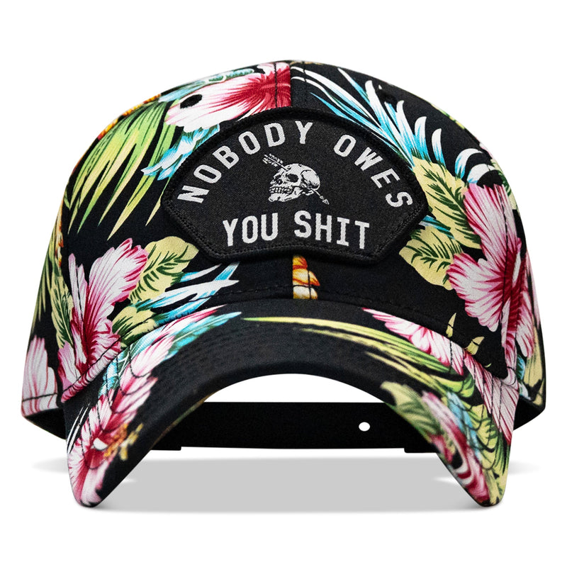 Load image into Gallery viewer, Nobody Owes You Shit Arched Skull Patch Snapback
