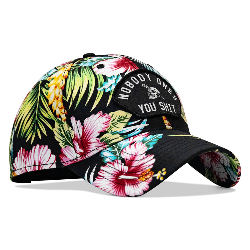Load image into Gallery viewer, Nobody Owes You Shit Arched Skull Patch Snapback