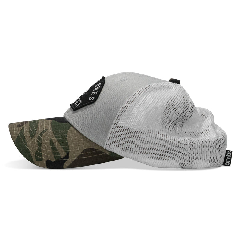 Load image into Gallery viewer, Nobody Owes You Shit Arched Skull Patch Snapback