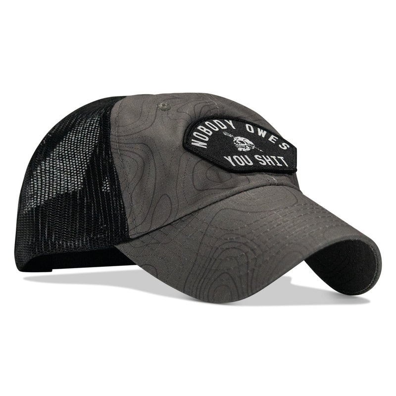 Load image into Gallery viewer, Nobody Owes You Shit Arched Patch Tactical Ripstop Mesh Snapback Hat