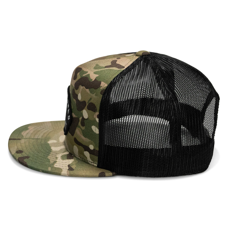 Load image into Gallery viewer, Nobody Owes You Shit Arched Patch Flatbill SnapBack Hat