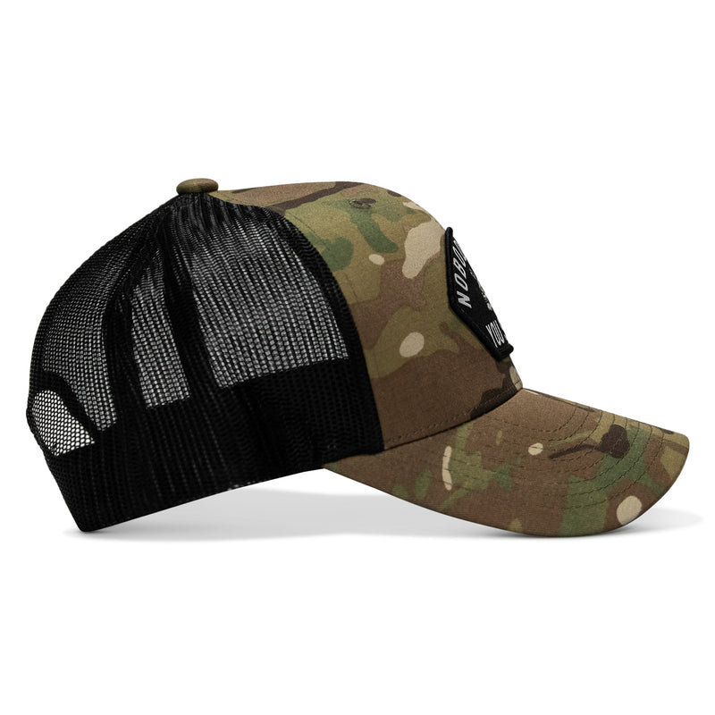 Load image into Gallery viewer, Nobody Owes You Shit Arched Skull Patch Snapback