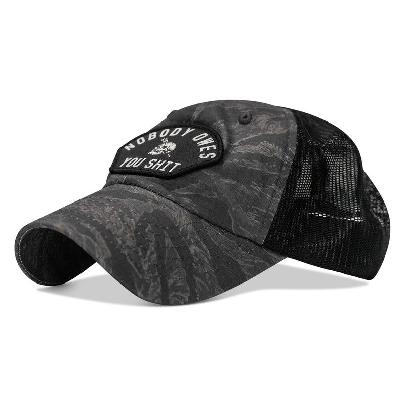 Load image into Gallery viewer, Nobody Owes You Shit Arched Patch Tactical Ripstop Mesh Snapback Hat