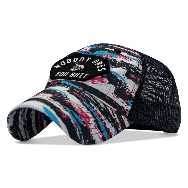 Load image into Gallery viewer, Nobody Owes You Shit Arched Patch Tactical Ripstop Mesh Snapback Hat