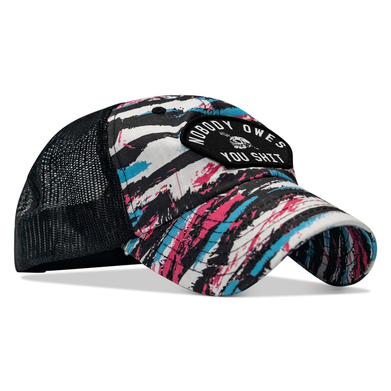 Load image into Gallery viewer, Nobody Owes You Shit Arched Patch Tactical Ripstop Mesh Snapback Hat