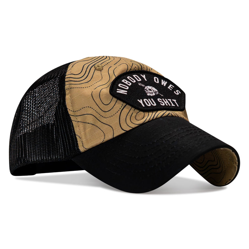 Load image into Gallery viewer, Nobody Owes You Shit Arched Patch Tactical Ripstop Mesh Snapback Hat