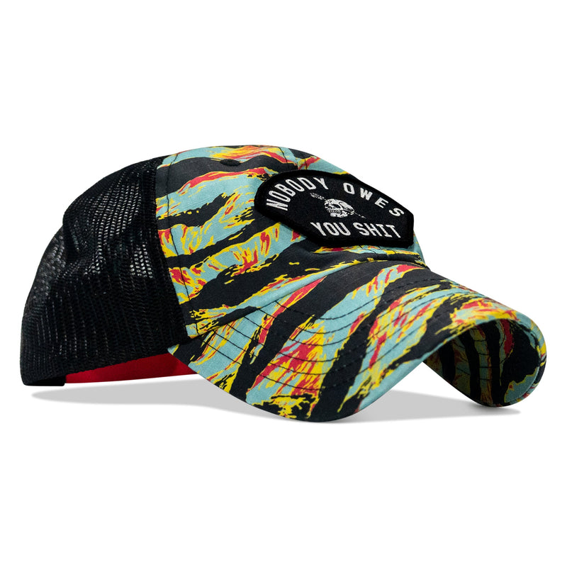 Load image into Gallery viewer, Nobody Owes You Shit Arched Patch Tactical Ripstop Mesh Snapback Hat
