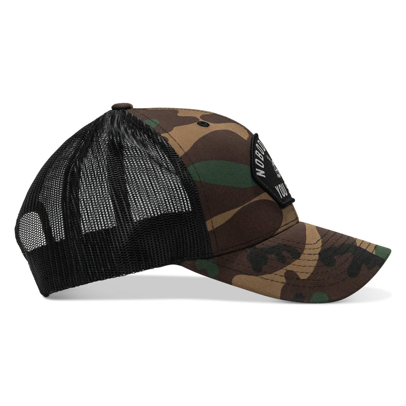 Load image into Gallery viewer, Nobody Owes You Shit Arched Skull Patch Snapback