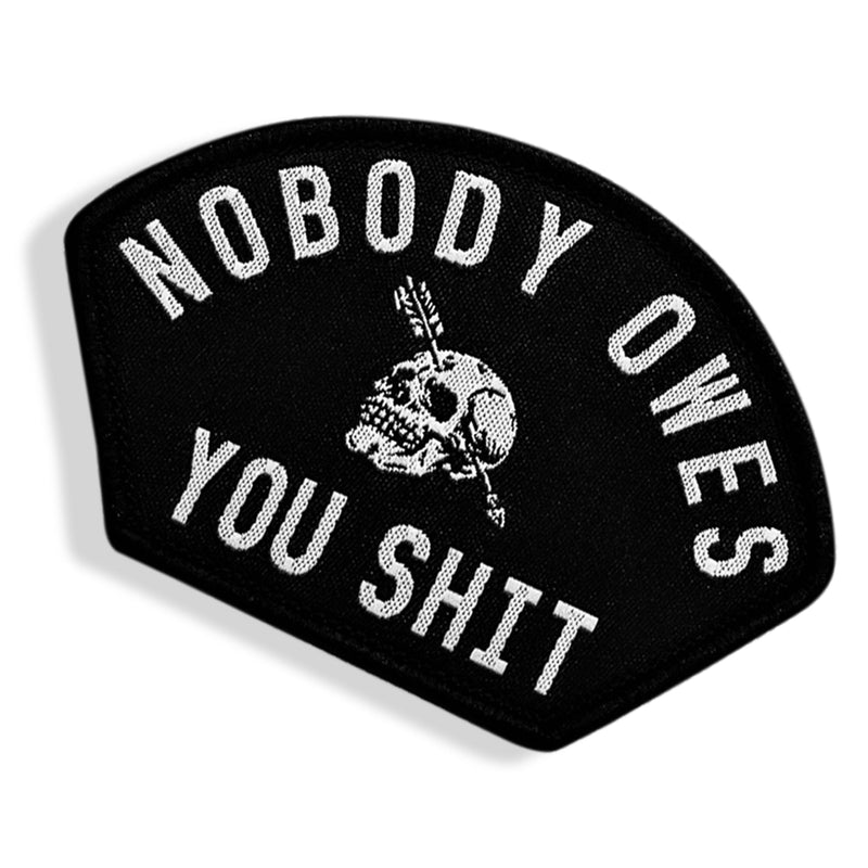 Load image into Gallery viewer, Nobody Owes You Shit Arched Velcro Patch