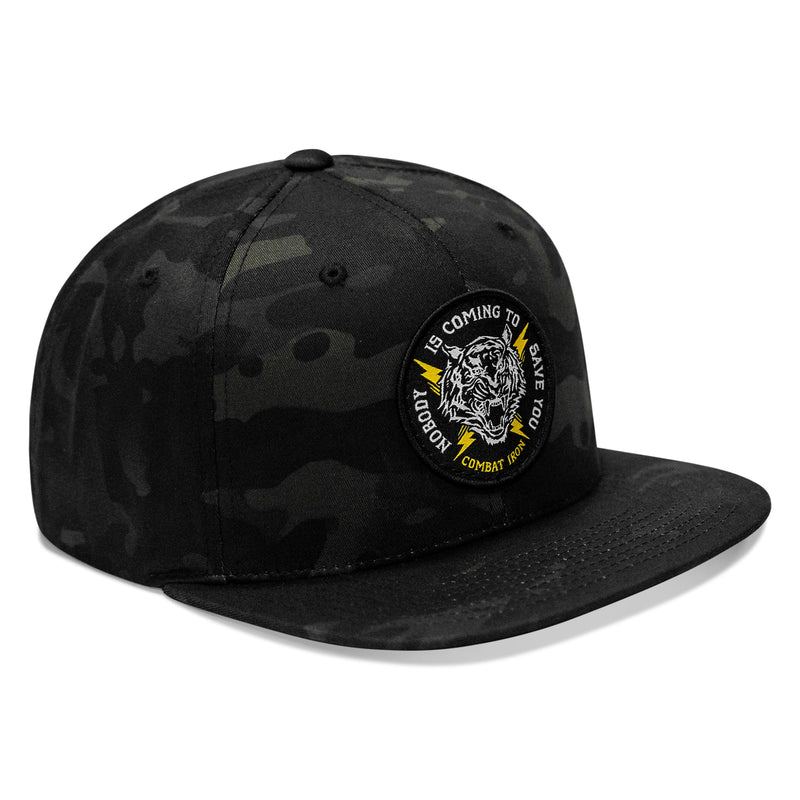 Load image into Gallery viewer, Nobody Is Coming To Save You FlatBill SnapBack Hat