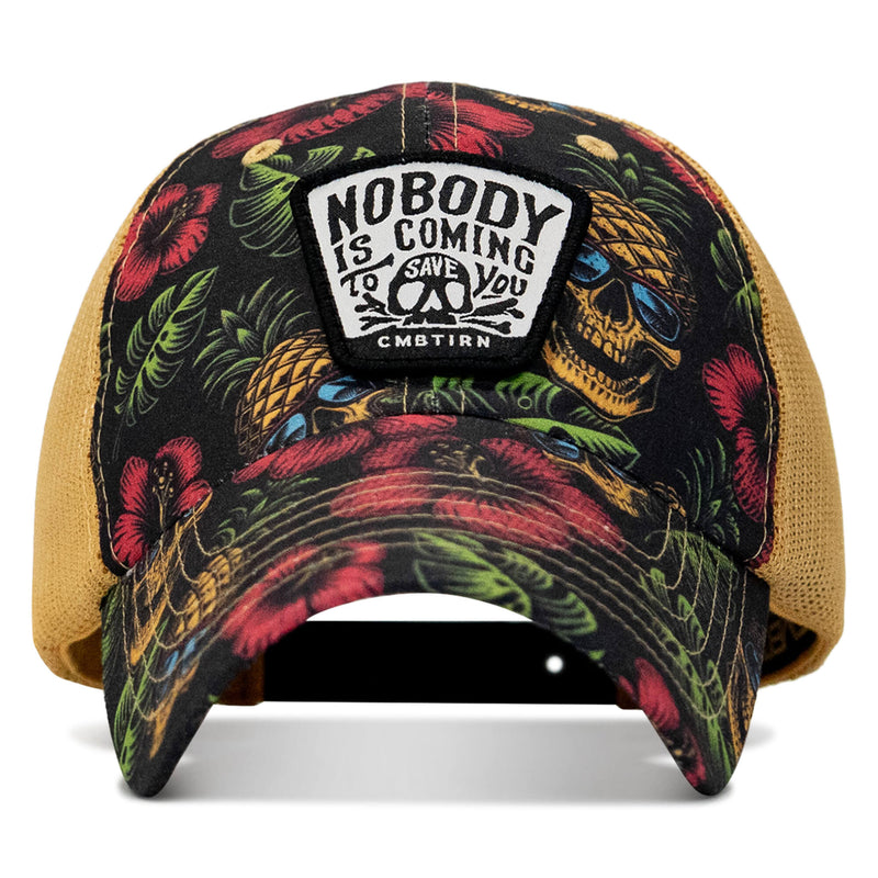 Load image into Gallery viewer, Nobody Is Coming To Save You Skull Patch Ripstop Snapback