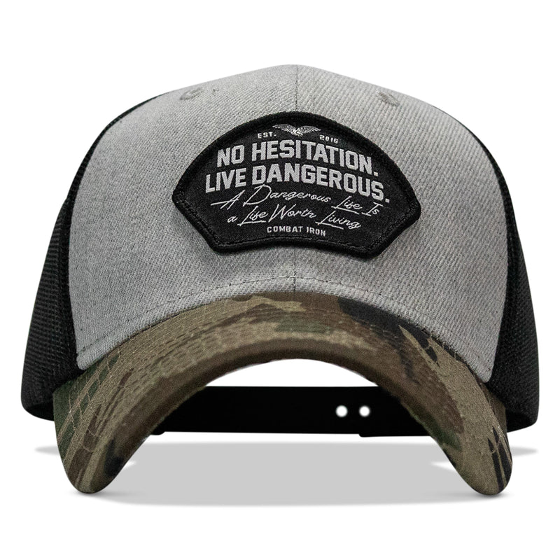 Load image into Gallery viewer, No Hesitation. Live Dangerous Patch Original Ripstop Snapback Hat