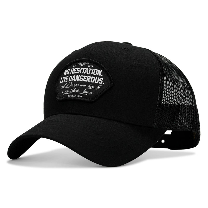 Load image into Gallery viewer, No Hesitation. Live Dangerous Patch Snapback Hat