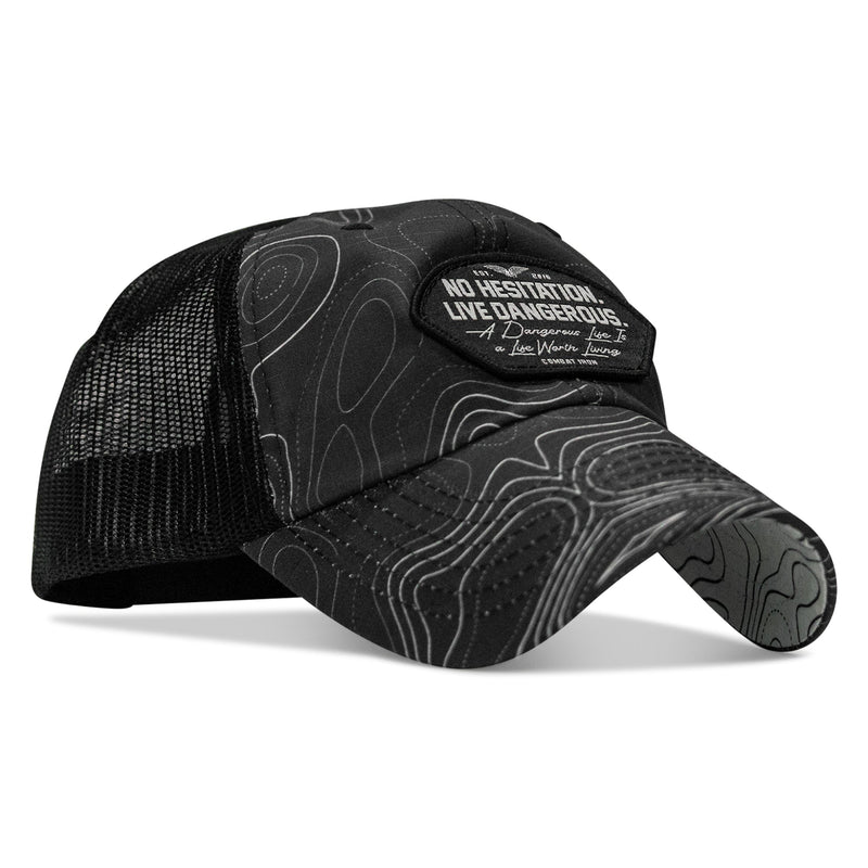 Load image into Gallery viewer, No Hesitation. Live Dangerous Patch Tactical Ripstop Mesh Snapback Hat