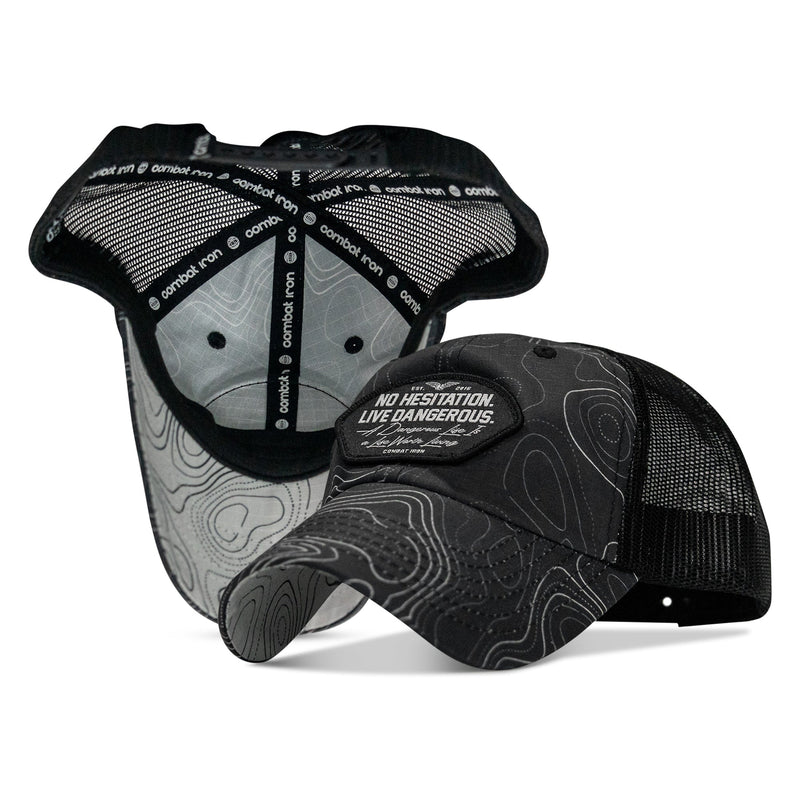 Load image into Gallery viewer, No Hesitation. Live Dangerous Patch Tactical Ripstop Mesh Snapback Hat