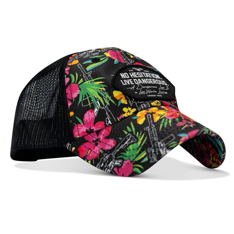 Load image into Gallery viewer, No Hesitation. Live Dangerous Patch Tactical Ripstop Mesh Snapback Hat