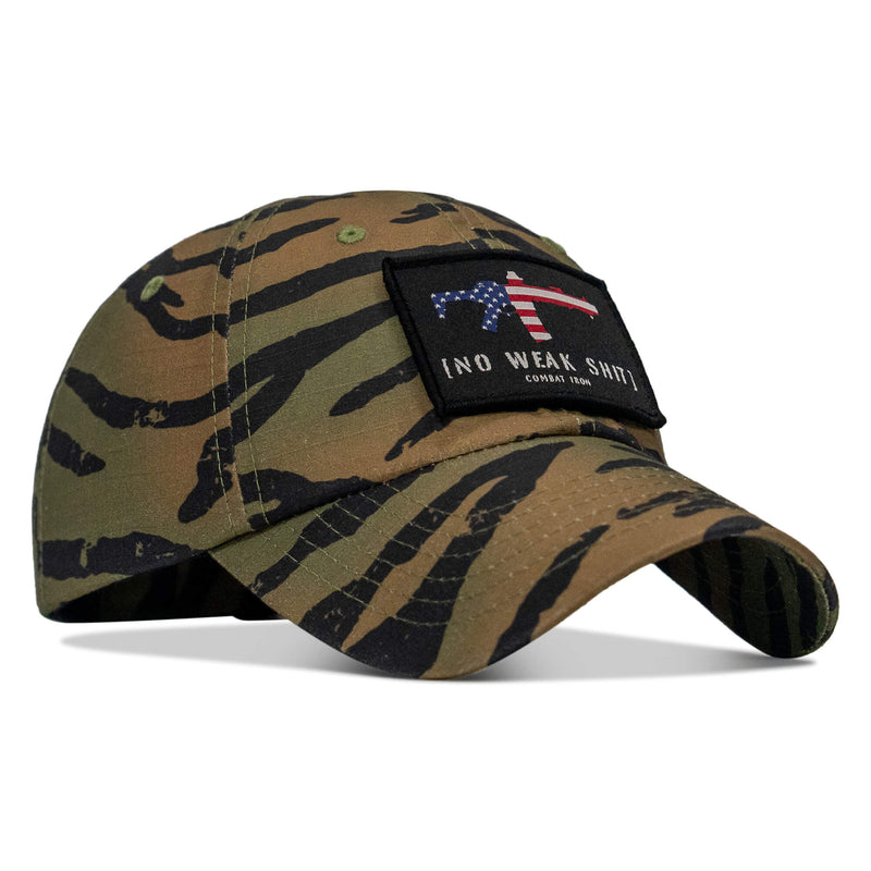 Load image into Gallery viewer, No Weak Shit American Flag Rifle Patch Tactical Ripstop Mesh Snapback Hat