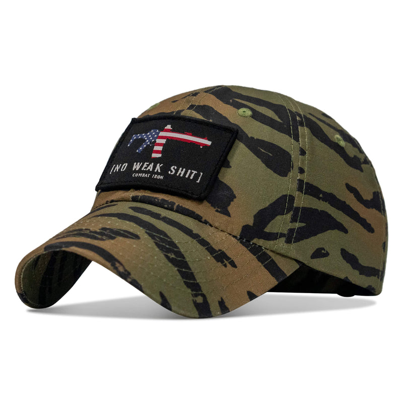 Load image into Gallery viewer, No Weak Shit American Flag Rifle Patch Tactical Ripstop Mesh Snapback Hat
