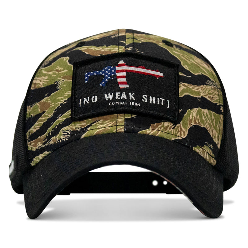 Load image into Gallery viewer, No Weak Shit American Flag Rifle Patch Original Ripstop Snapback Hat