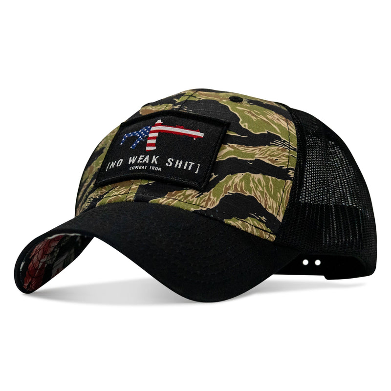Load image into Gallery viewer, No Weak Shit American Flag Rifle Patch Original Ripstop Snapback Hat