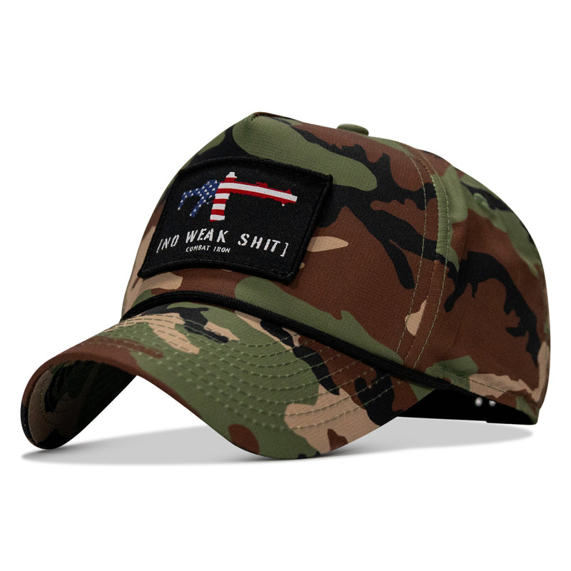Load image into Gallery viewer, No Weak Shit American Flag Rifle Patch Waterproof Weekender Snapback