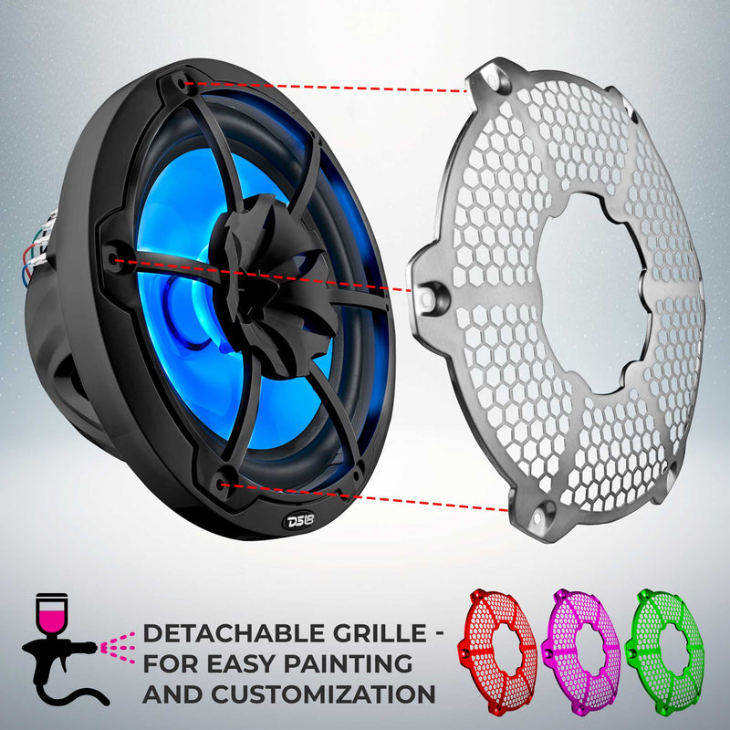 Load image into Gallery viewer, NXL 10" 2-Way Coaxial Marine Speaker With LED RGB Lights 200 Watts Rms 4-Ohm