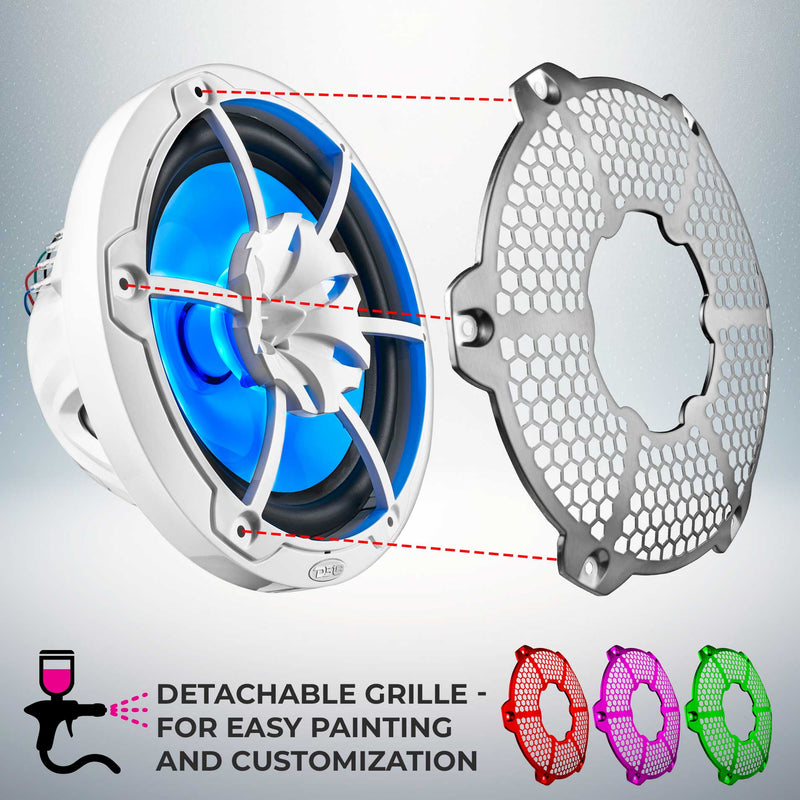Load image into Gallery viewer, NXL 10" 2-Way Coaxial Marine Speaker with RGB LED Lights 200 Watts Rms 4-Ohm