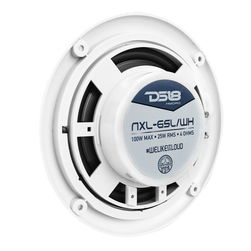Load image into Gallery viewer, NXL 6.5" 2-Way Coaxial Marine Shallow Speaker With LED RGB Lights 25 Watts Rms 4-Ohm