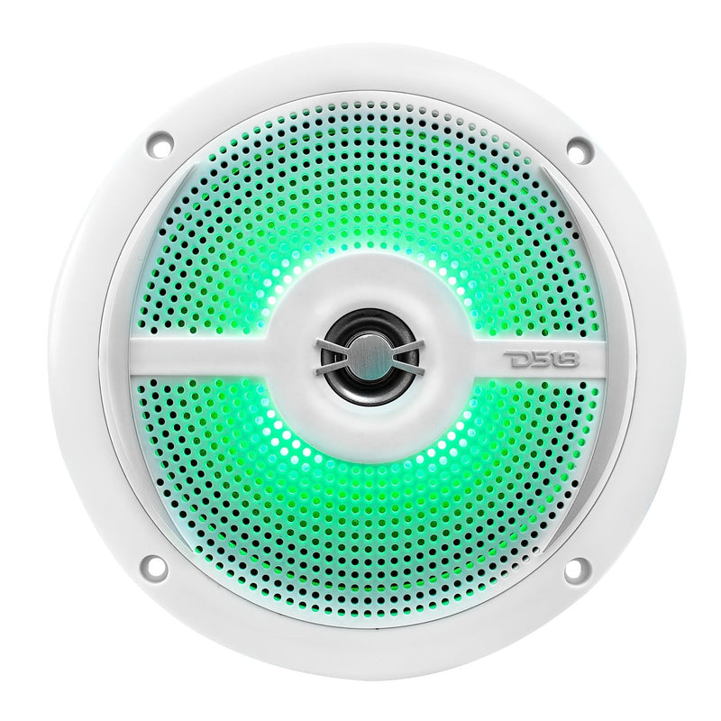 Load image into Gallery viewer, NXL 6.5" 2-Way Coaxial Marine Shallow Speaker With LED RGB Lights 25 Watts Rms 4-Ohm