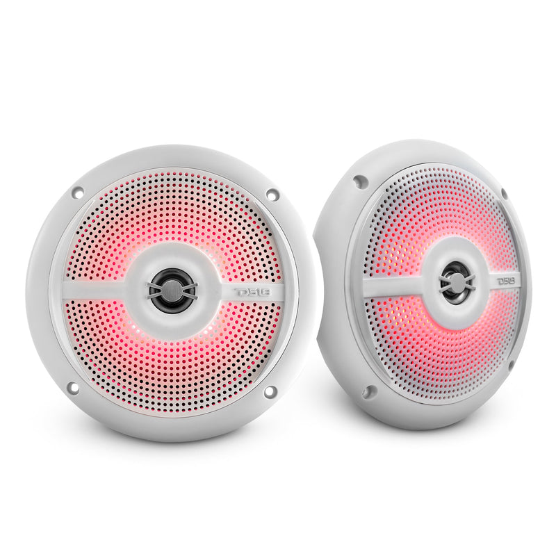 Load image into Gallery viewer, NXL 6.5" 2-Way Coaxial Marine Shallow Speaker With LED RGB Lights 25 Watts Rms 4-Ohm