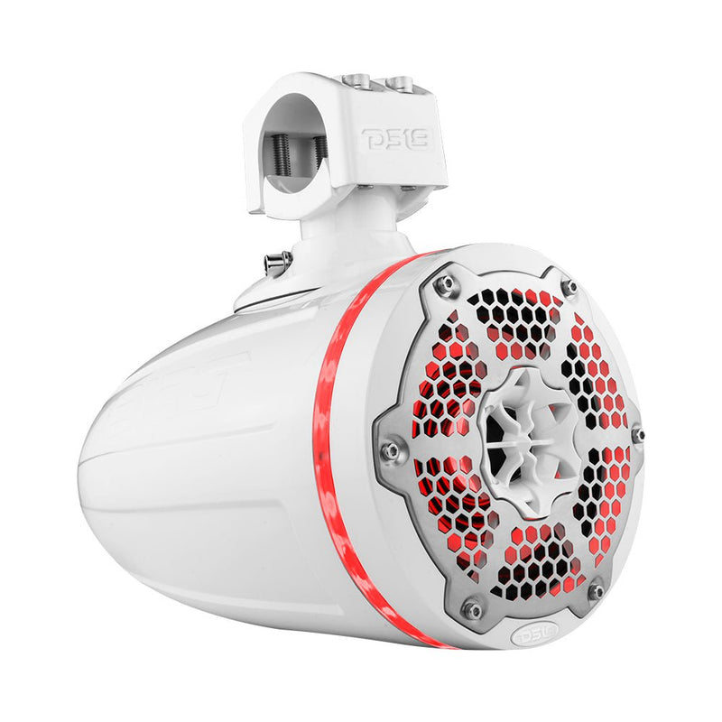 Load image into Gallery viewer, NXL 6.5" Neodymium Marine and Powersports Towers with Built-in Passive Radiator, 1" Driver and LED RGB Lights 150 Watts Rms -White