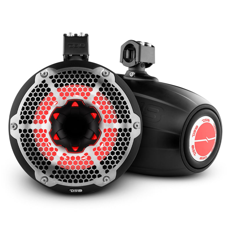 Load image into Gallery viewer, NXL 10" Neodymium Marine and Powersports Towers with Built-in Passive Radiator, 1" Driver and LED RGB Lights 300 Watts Rms