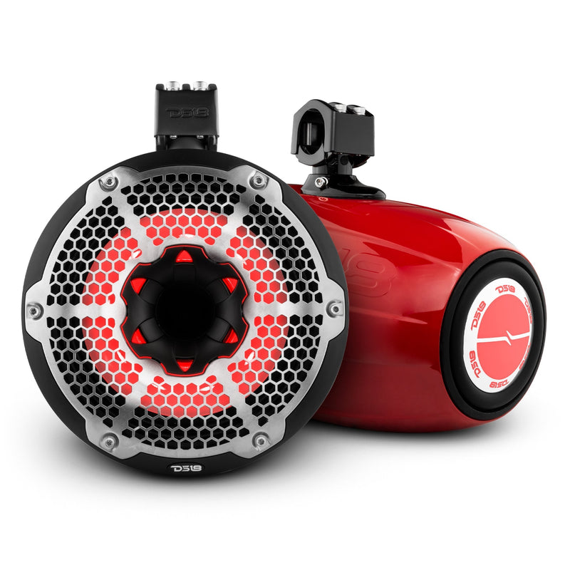 Load image into Gallery viewer, NXL 10" Neodymium Marine and Powersports Towers with Built-in Passive Radiator, 1" Driver and LED RGB Lights 300 Watts Rms