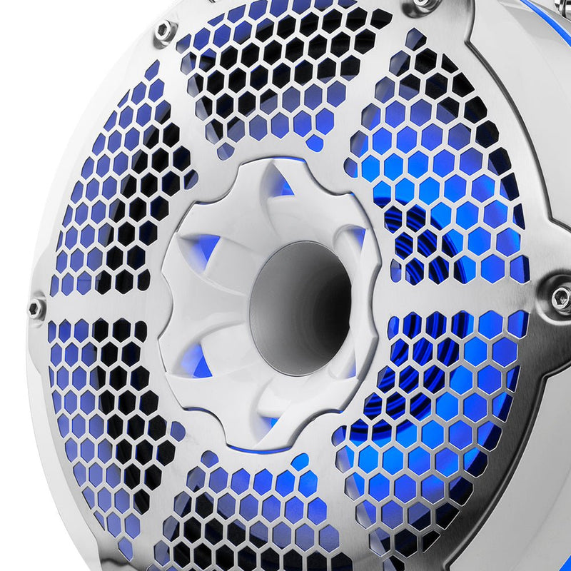 Load image into Gallery viewer, NXL 10" Neodymium Marine and Powersports Towers with Built-in Passive Radiator, 1" Driver and LED RGB Lights 300 Watts Rms -White
