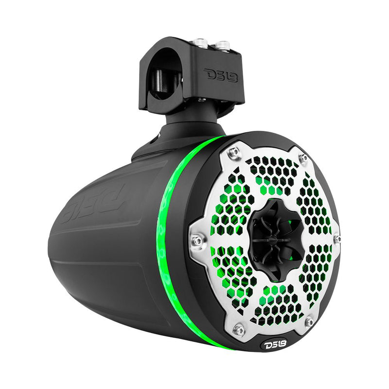 Load image into Gallery viewer, NXL 6.5" Neodymium Marine and Powersports Towers with Built-in Passive Radiator, 1" Driver and LED RGB Lights 150 Watts Rms -Black