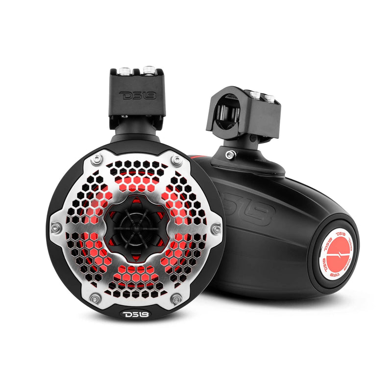 Load image into Gallery viewer, NXL 6.5" Neodymium Marine and Powersports Towers with Built-in Passive Radiator, 1" Driver and LED RGB Lights 150 Watts Rms