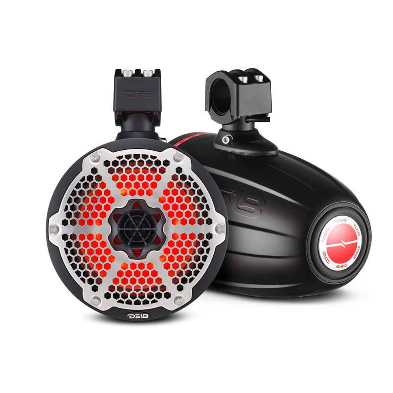 Load image into Gallery viewer, NXL 8" Neodymium Marine and Powersports Towers with Built-in Passive Radiator, 1" Driver and LED RGB Lights 180 Watts Rms