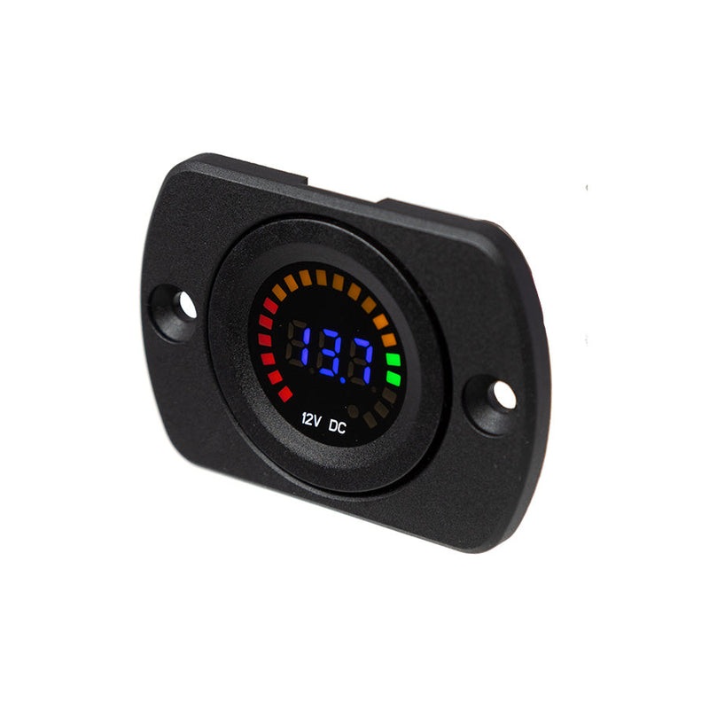 Load image into Gallery viewer, 29mm Panel Mount Digital & LED 12V Meter (10.5-14.7V)