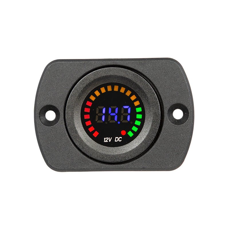 Load image into Gallery viewer, 29mm Panel Mount Digital & LED 12V Meter (10.5-14.7V)