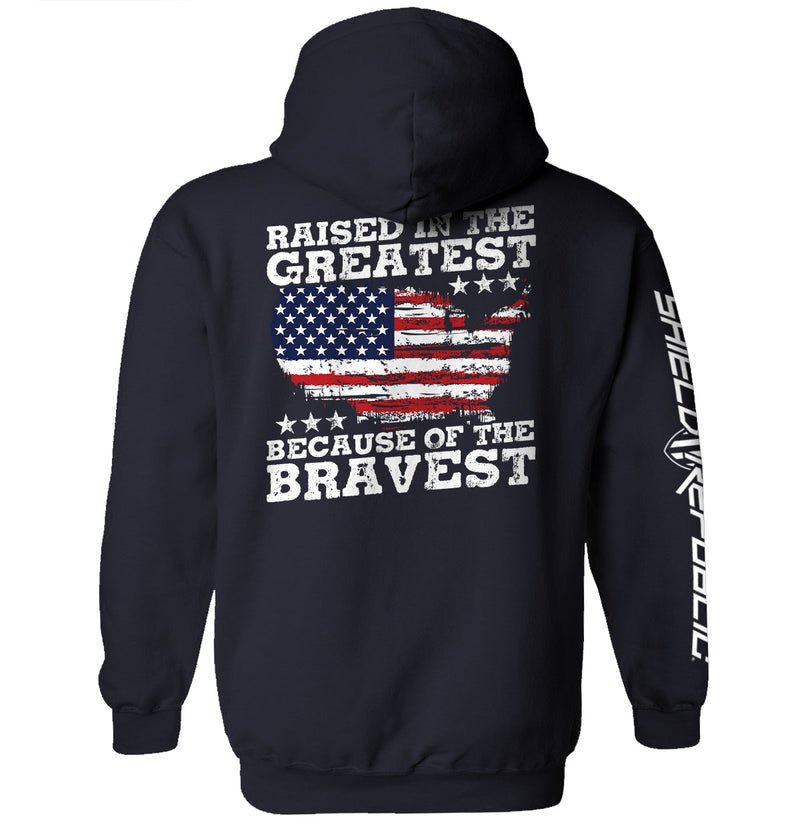 Load image into Gallery viewer, Raised In The Greatest Because Of The Bravest