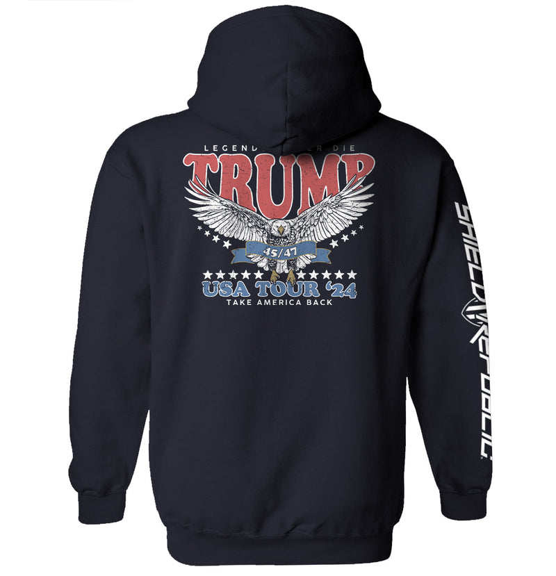 Load image into Gallery viewer, Legends Never Die Trump USA Tour 2024