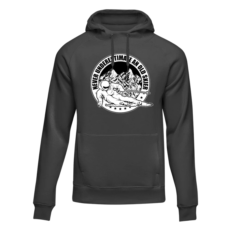 Load image into Gallery viewer, Never Underestimate An Old Skier Adult Fleece Hoodie