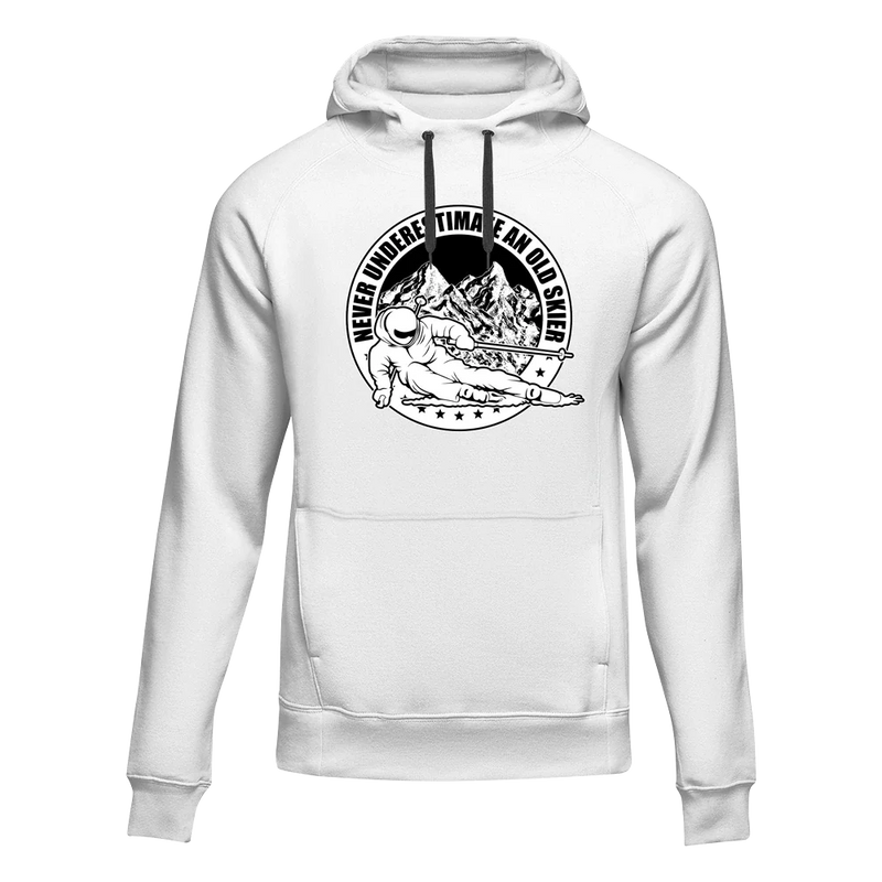 Load image into Gallery viewer, Never Underestimate An Old Skier Adult Fleece Hoodie