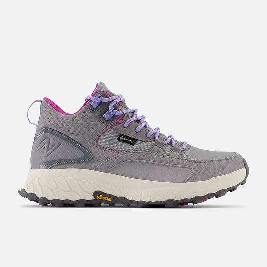 Women's New Balance Fresh Foam X Hierro V1 Mid GTX, Steel/Castlerock/Magenta, 8 D Wide - Skoutley Outdoors LLC
