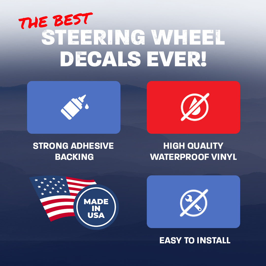 Alabama State Flag Steering Wheel Decal